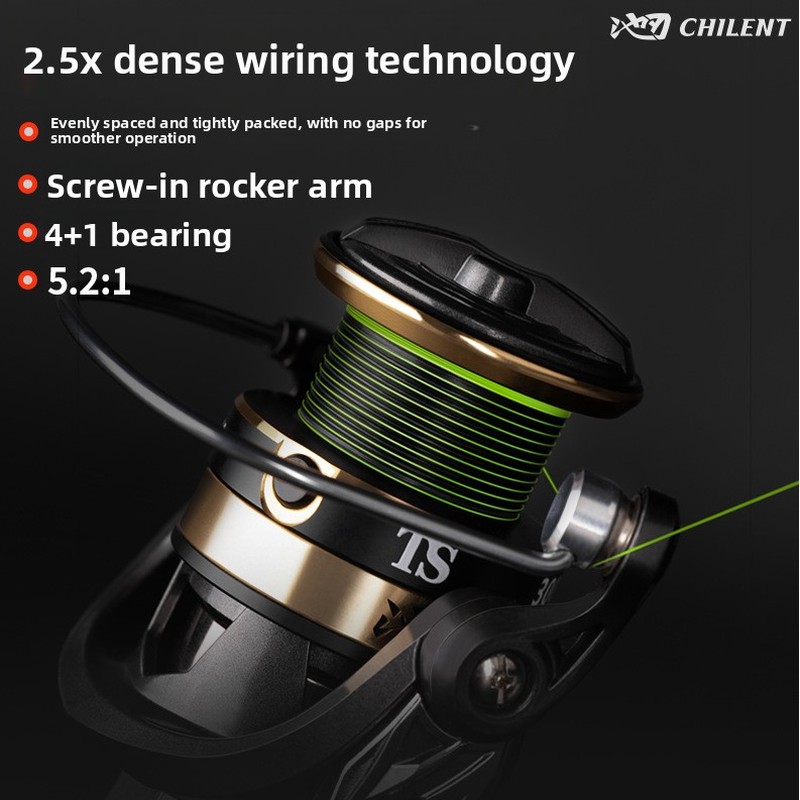Ice Fishing Reel - Pooled cutting-edge wire arrangement spinning wheels