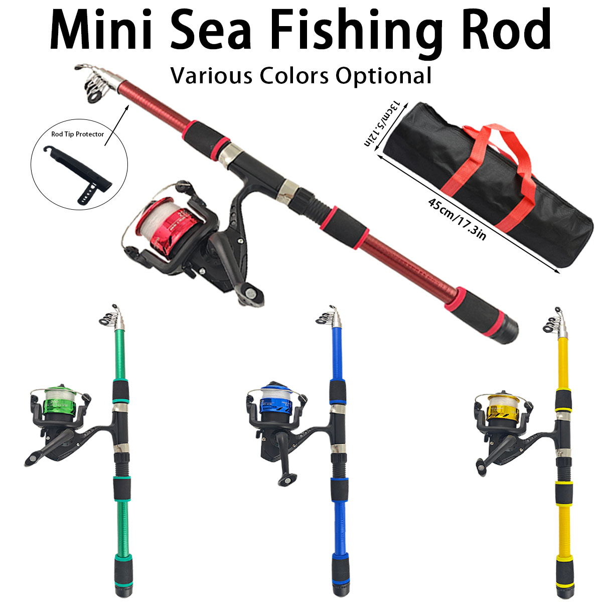 Mini Telescopic Sea Fishing Ro - Reel Bag 评论和价格