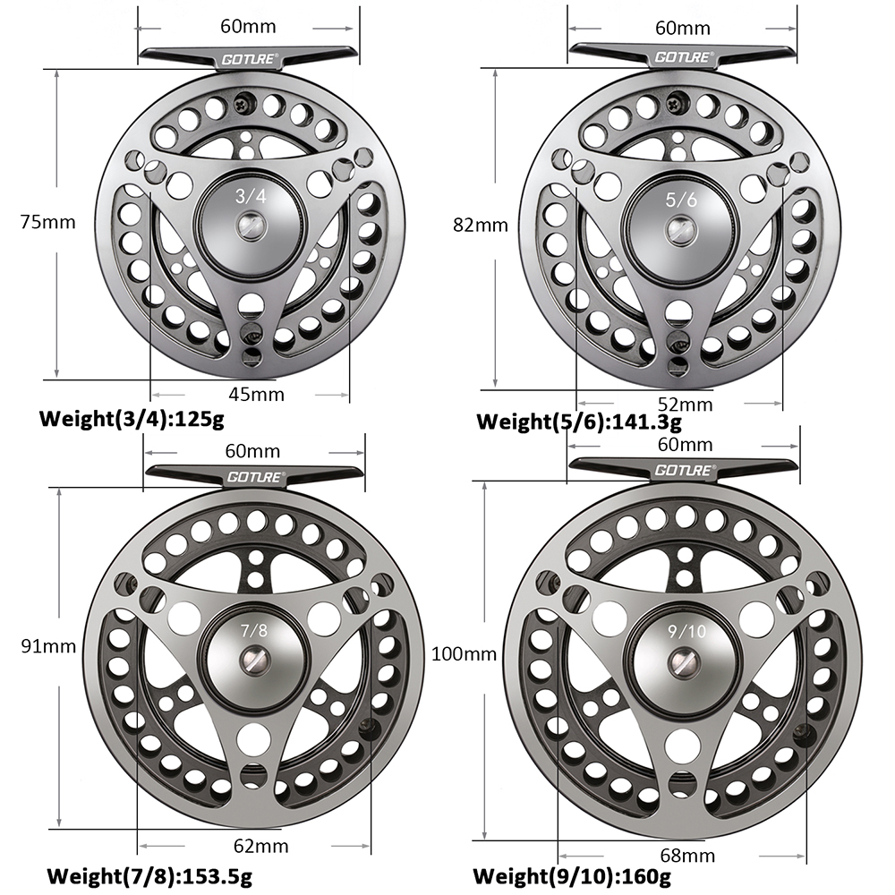Goture Fly Fishing Reel Large  - Reel Spare Spool 评论和价格